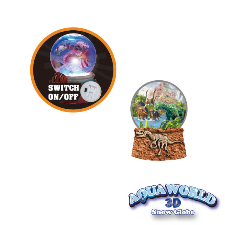 Aqua World 3D Snow Globe Dinosaur Series F6107-19DID-B