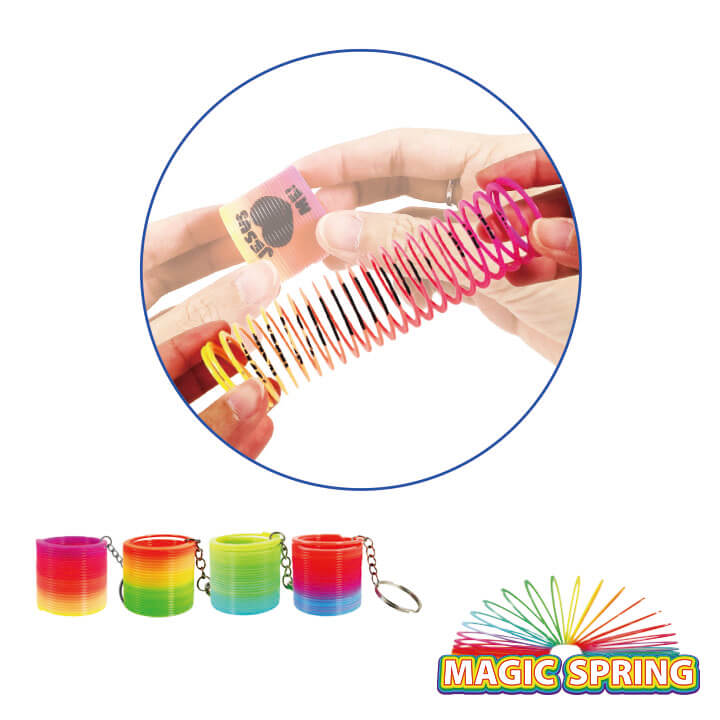 Magic Spring Keychain Rainbow Round Series Y4-F998