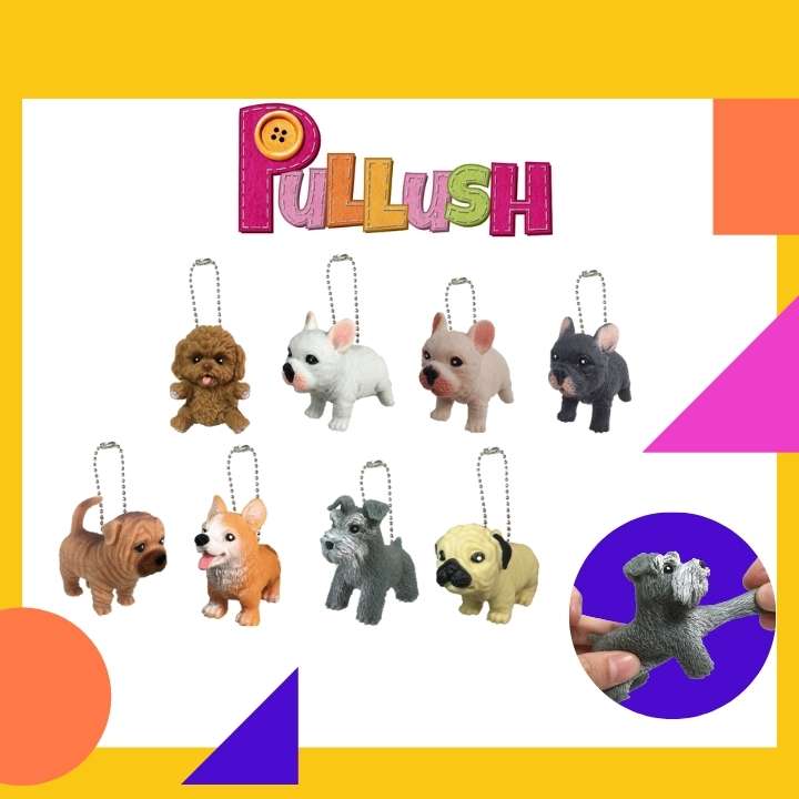 Pullush Soft Doggies Clasp Ball Keychain FY4-F026-Box