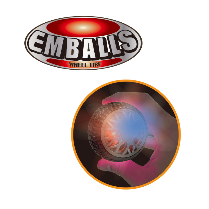 Emballs Flash Bouncing Ball Wheel Tire Series Ball FY5-F192-D
