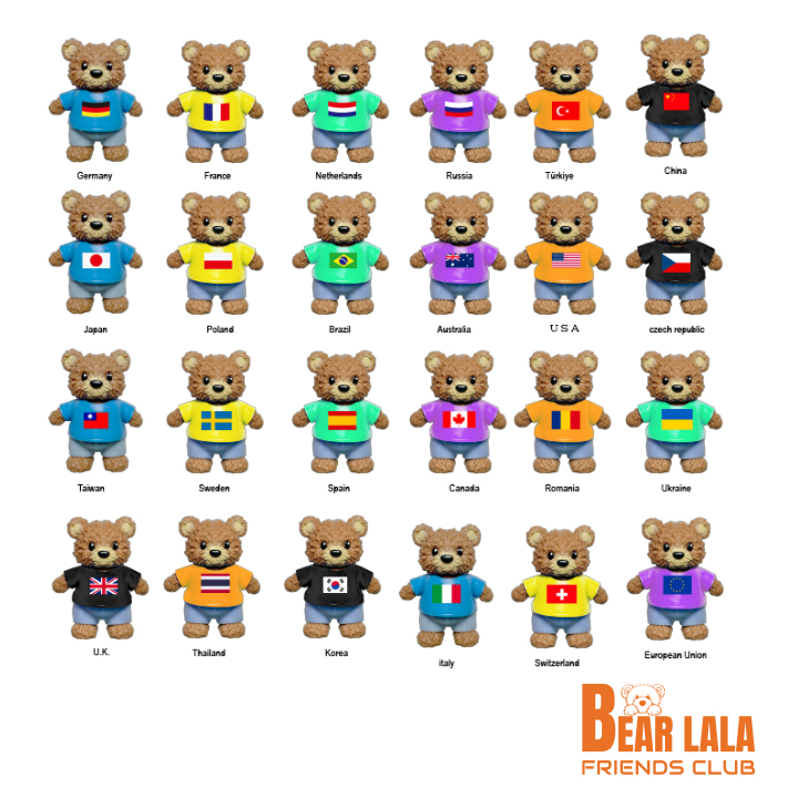 Bear Lala Friends Club Big Bear T-Shirt Series FY5-F207-A