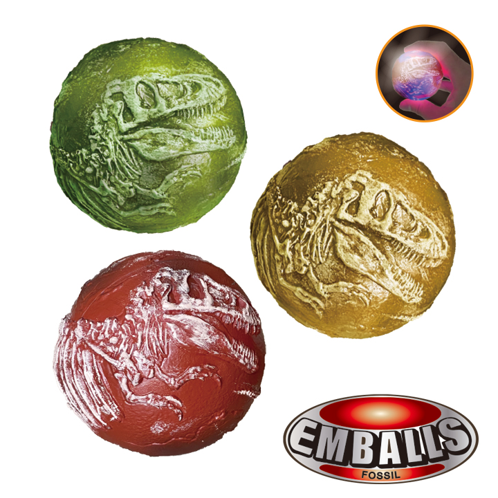 Emballs Flash Bouncing Ball Dinosaur Fossil Series Ball FY5-F192-A