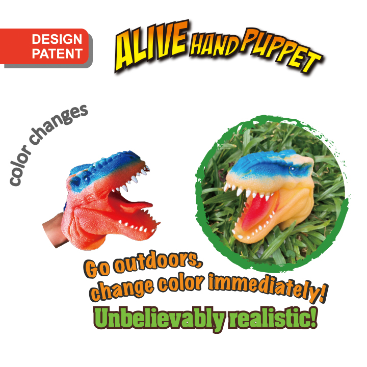 Alive Hand Puppet Change Color T-Rex F5160-1MTRD